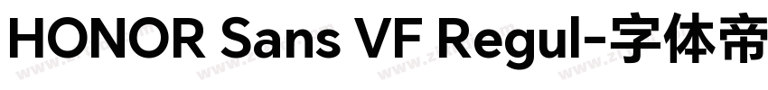 HONOR Sans VF Regul字体转换
